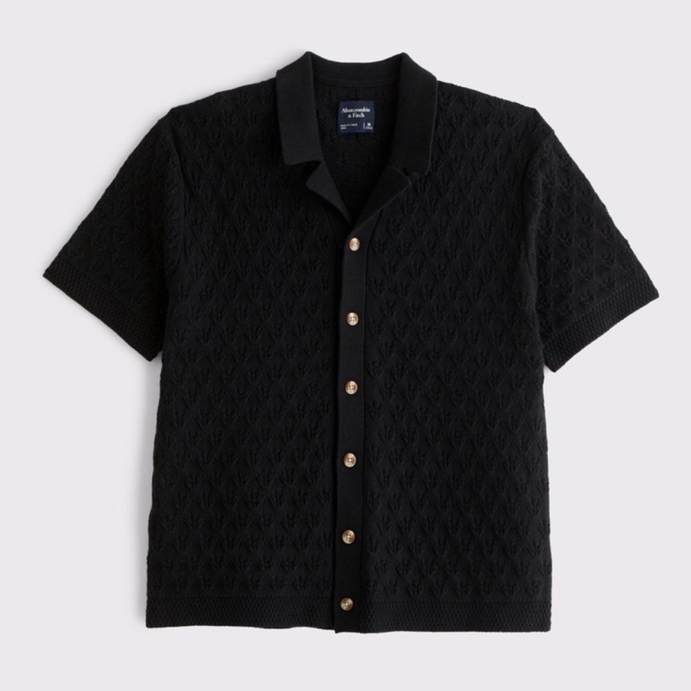 Abercrombie black Button up shirt